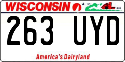 WI license plate 263UYD