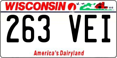 WI license plate 263VEI