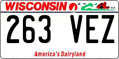 WI license plate 263VEZ