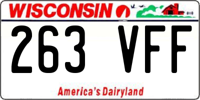 WI license plate 263VFF