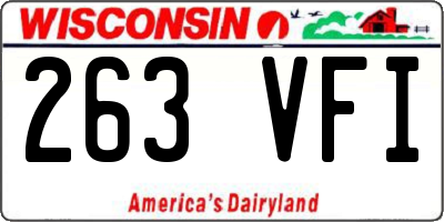 WI license plate 263VFI