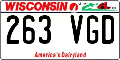 WI license plate 263VGD