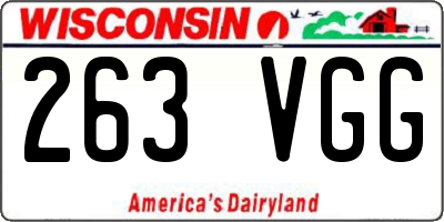 WI license plate 263VGG