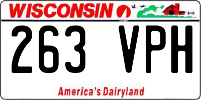 WI license plate 263VPH