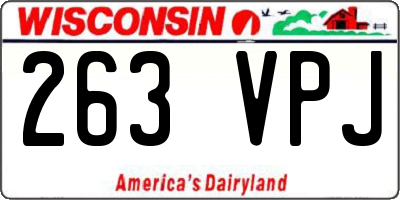 WI license plate 263VPJ