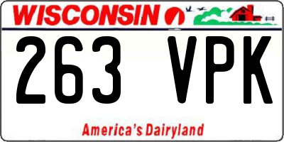 WI license plate 263VPK