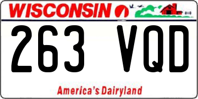 WI license plate 263VQD