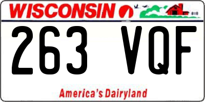 WI license plate 263VQF