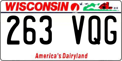 WI license plate 263VQG
