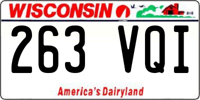 WI license plate 263VQI