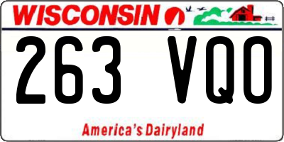 WI license plate 263VQO