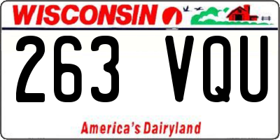 WI license plate 263VQU
