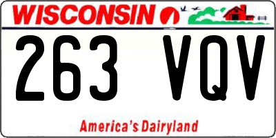 WI license plate 263VQV
