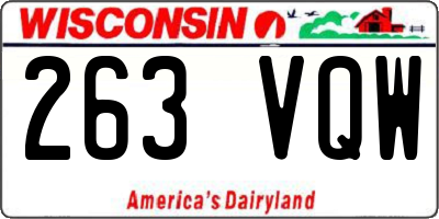 WI license plate 263VQW
