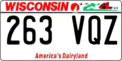 WI license plate 263VQZ