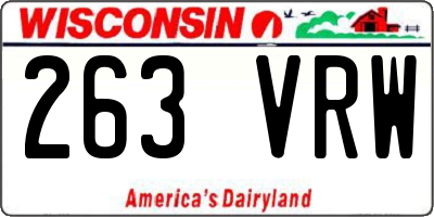 WI license plate 263VRW