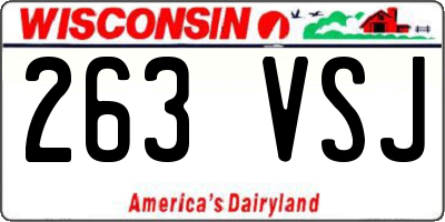 WI license plate 263VSJ
