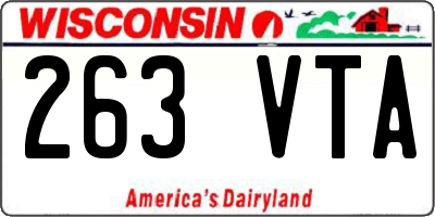WI license plate 263VTA