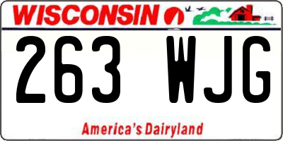WI license plate 263WJG