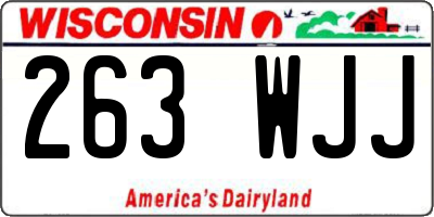 WI license plate 263WJJ