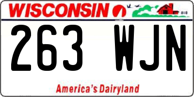 WI license plate 263WJN