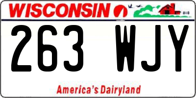 WI license plate 263WJY