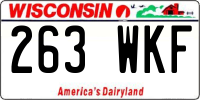 WI license plate 263WKF