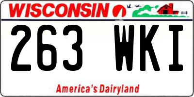 WI license plate 263WKI