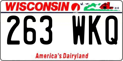 WI license plate 263WKQ