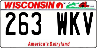 WI license plate 263WKV