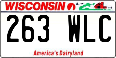 WI license plate 263WLC