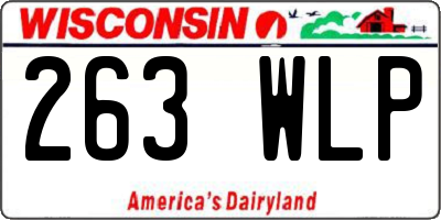 WI license plate 263WLP