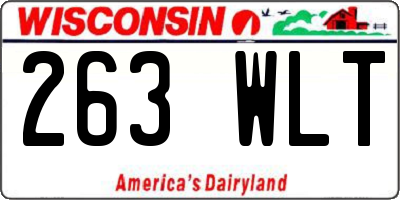 WI license plate 263WLT