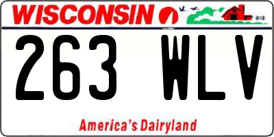 WI license plate 263WLV