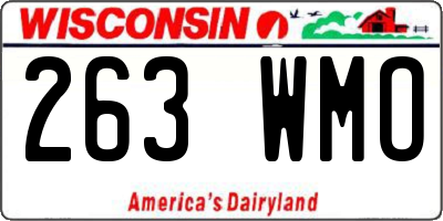 WI license plate 263WMO