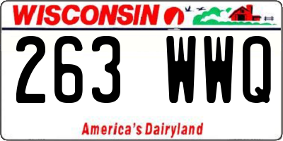 WI license plate 263WWQ