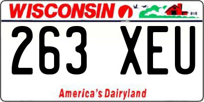 WI license plate 263XEU