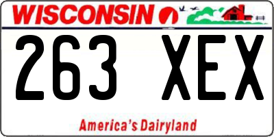 WI license plate 263XEX
