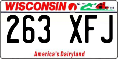 WI license plate 263XFJ