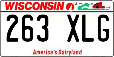 WI license plate 263XLG
