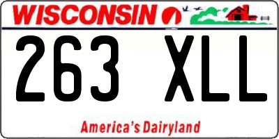WI license plate 263XLL