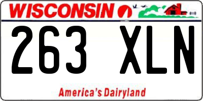 WI license plate 263XLN