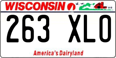 WI license plate 263XLO
