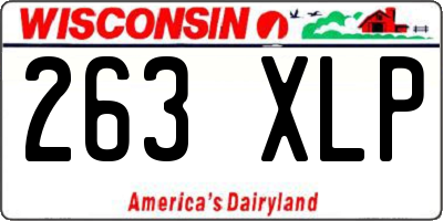 WI license plate 263XLP