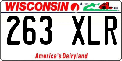 WI license plate 263XLR