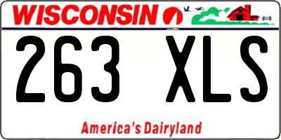 WI license plate 263XLS