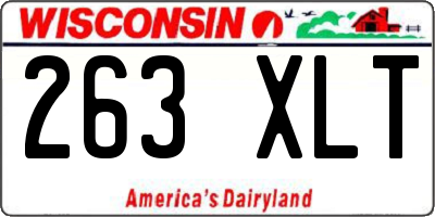 WI license plate 263XLT