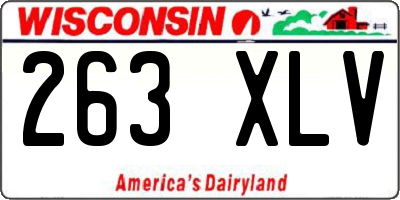 WI license plate 263XLV