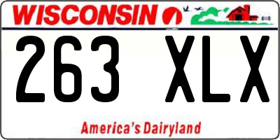 WI license plate 263XLX