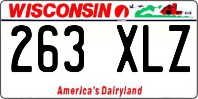 WI license plate 263XLZ